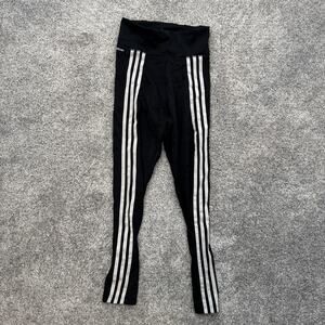 Adidas AEROREADY Leggings Womens XS Black Three Stripes High Rise Athletic Yoga